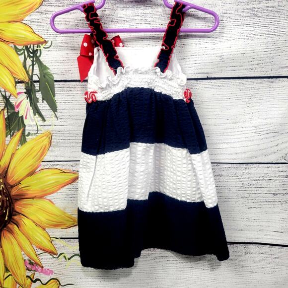 Sophie Rose Patriotic Seersucker Dress Size 18mo NWOT - Picture 7 of 7